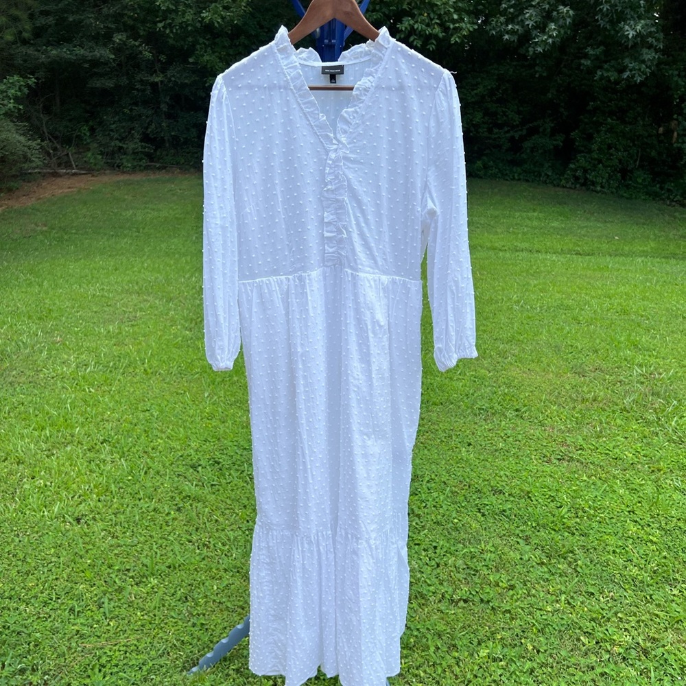 White Ruffle Dress